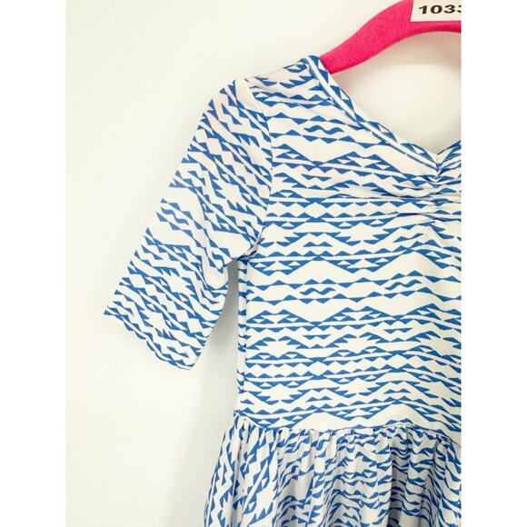 Dotdotsmile Girls Dress Size 2T Blue and White Print New with Tags - Picture 2 of 3